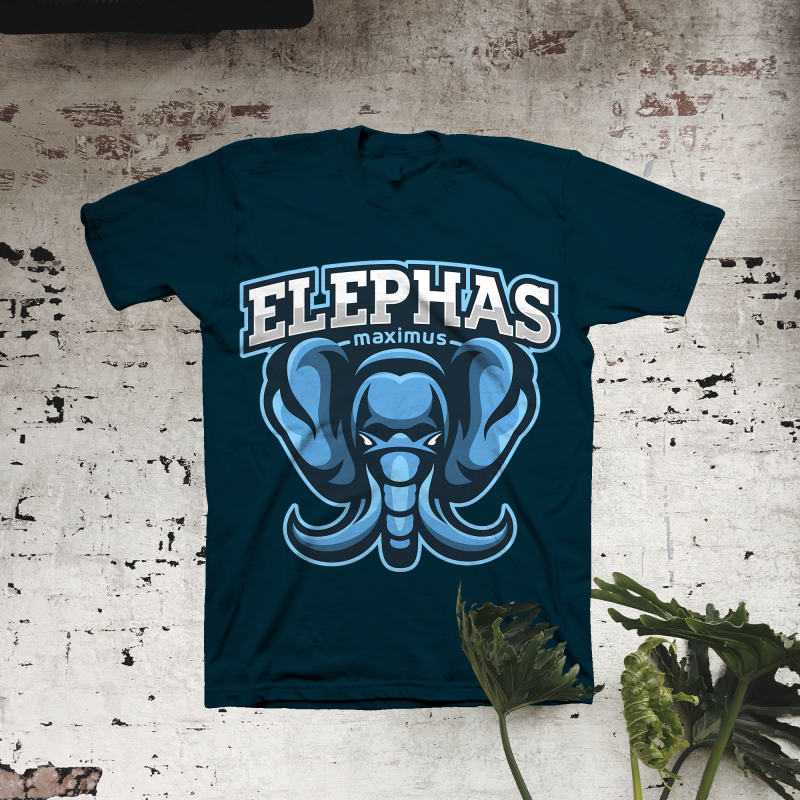 Elephas Maximus t shirt designs for print on demand