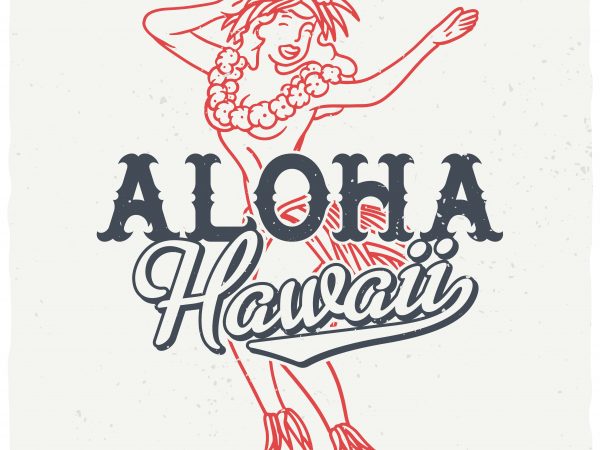 Alloha hawaii vector t-shirt design
