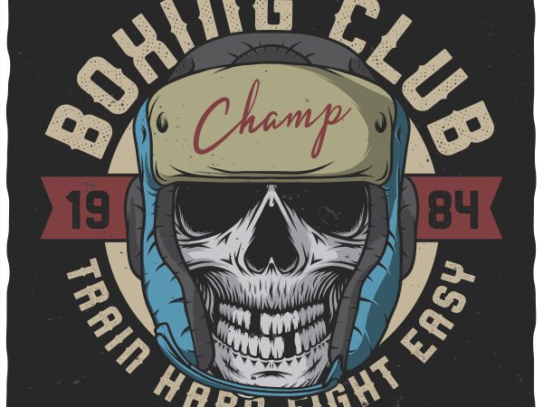 Boxing club. vector t-shirt design.