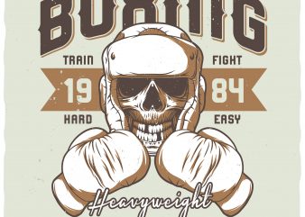 Heavyweight knockout. Vector t-shirt design.