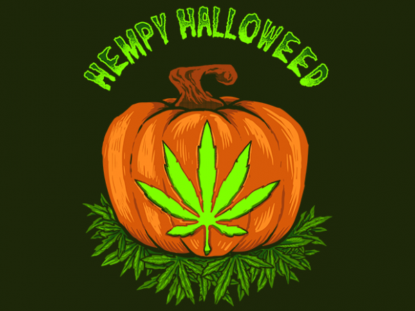 Hempy halloweed buy t shirt design for commercial use