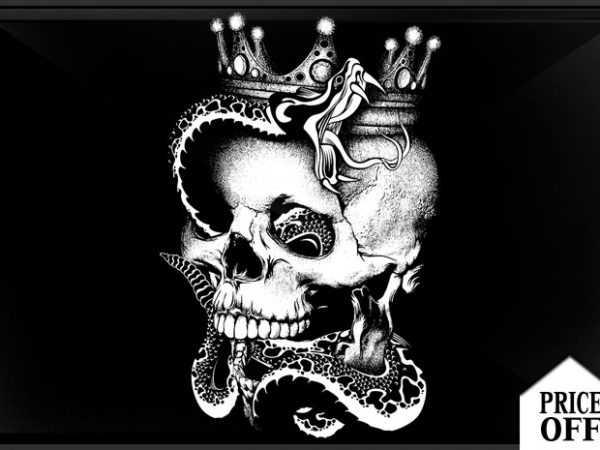 King is dead print ready vector t shirt design