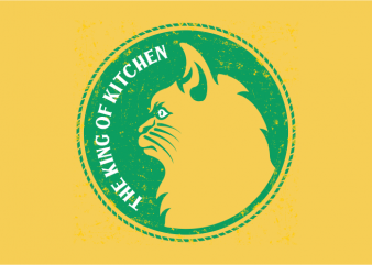 The King of Kitchen vector t-shirt design template