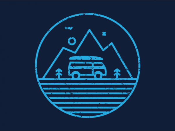 Line adventure vector t-shirt design for commercial use