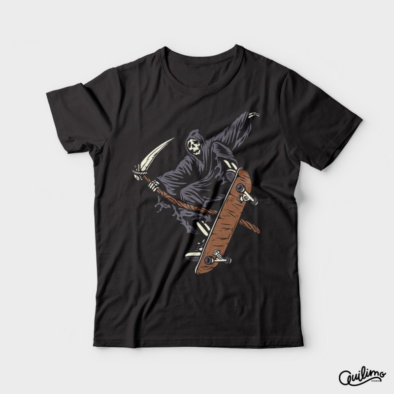 Skate Reaper t shirt design png