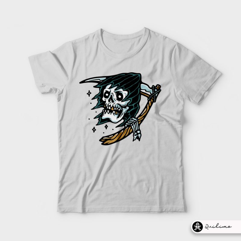 Grim Reaper Tattoo t shirt design graphic