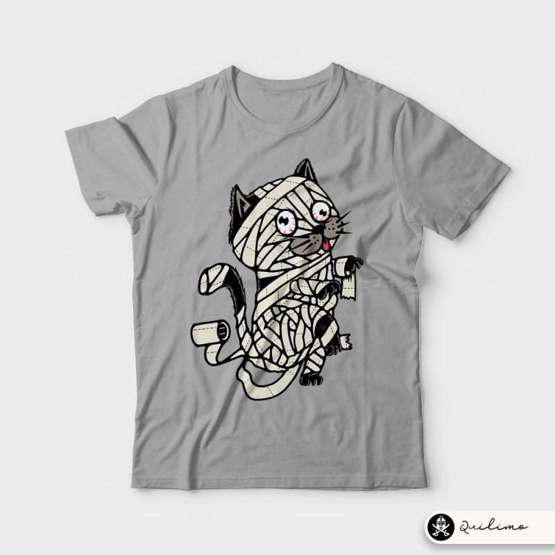 Mummy Cat tshirt designs for merch by amazon