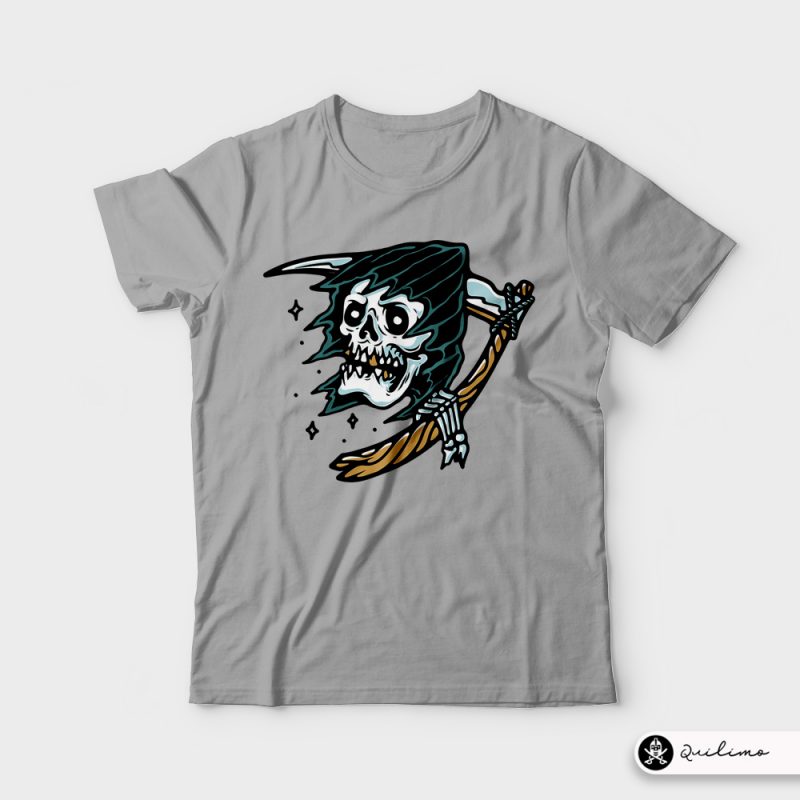 Grim Reaper Tattoo t shirt design graphic