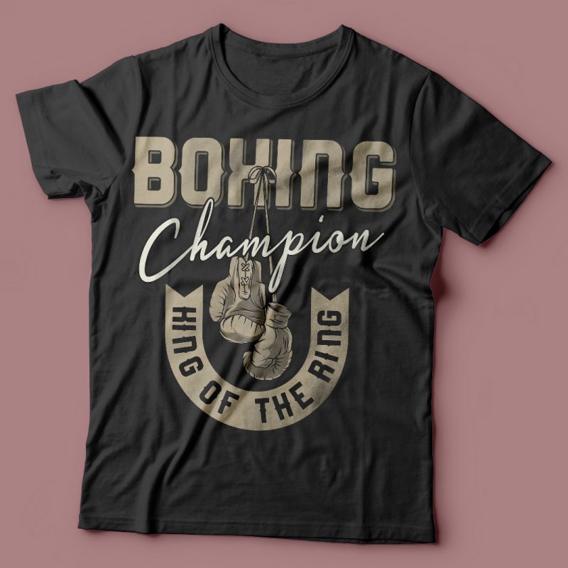Boxing champion. Vector t-shirt design. vector shirt designs
