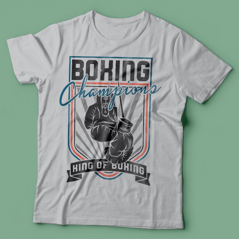 King of boxing. Vector t-shirt design. vector shirt designs