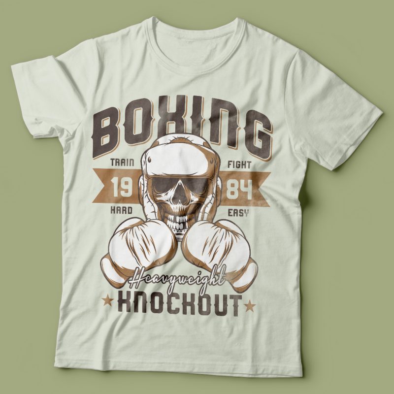 Download Heavyweight knockout. Vector t-shirt design.