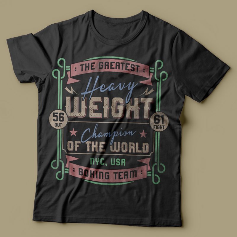 Heavy weight champion. Vector t-shirt design. t shirt design png