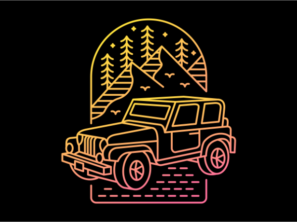 My jeep my adventure vector t-shirt design template