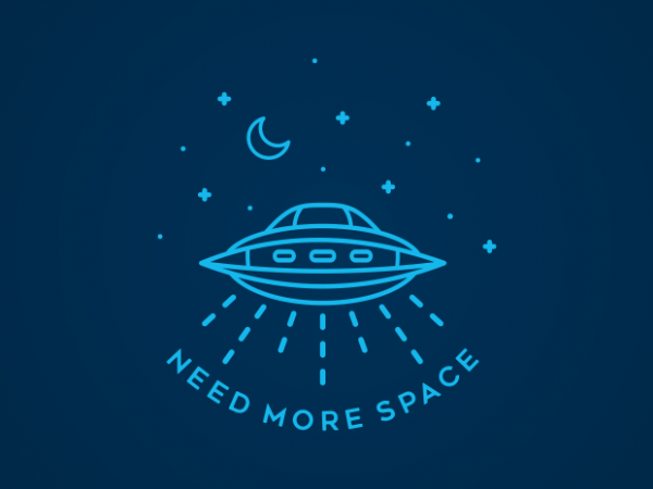 Need more space vector t-shirt design template