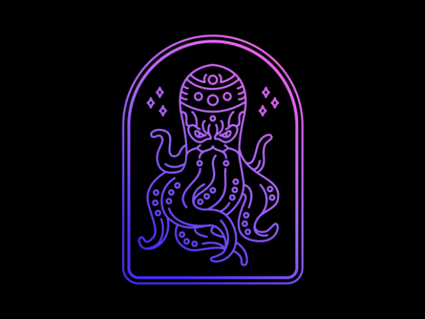 Ninja octopus tshirt design for sale