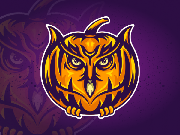 Owl pumpkin vector t-shirt design for commercial use