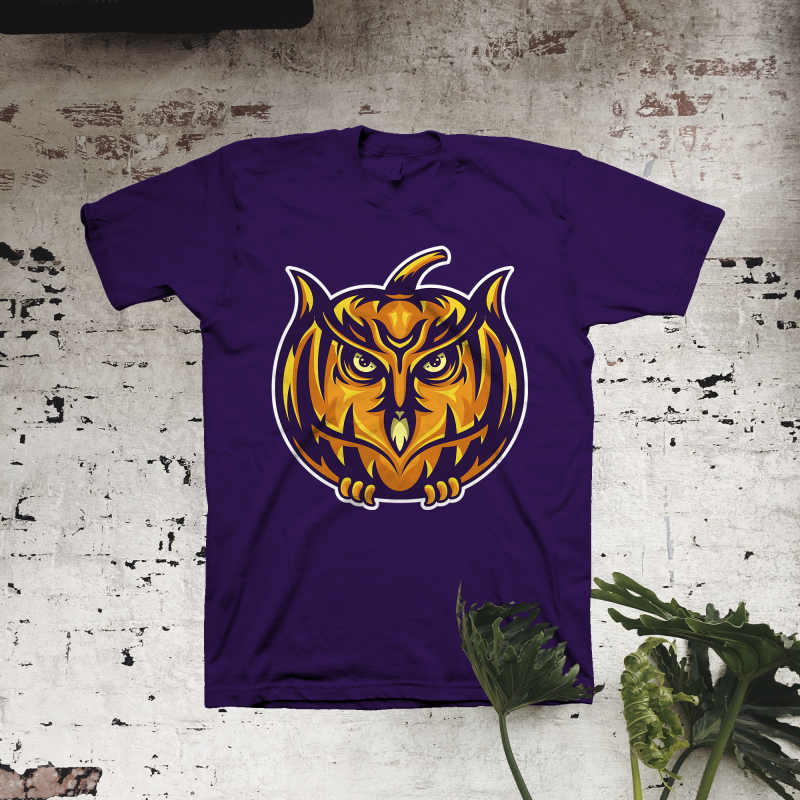 Owl Pumpkin buy t shirt designs artwork