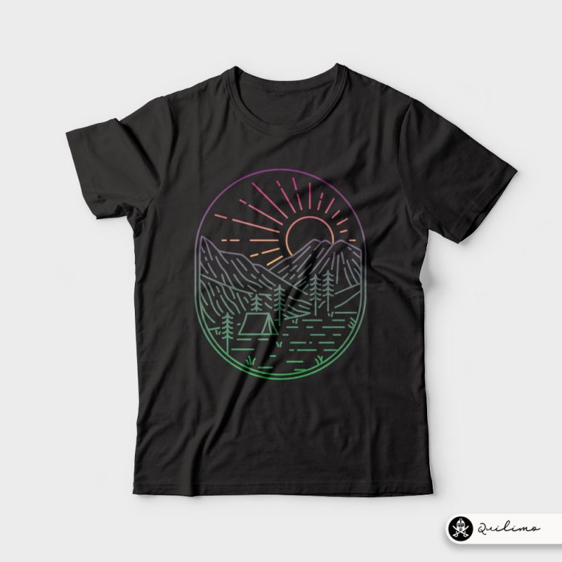 Great Sunrise t shirt designs for merch teespring and printful