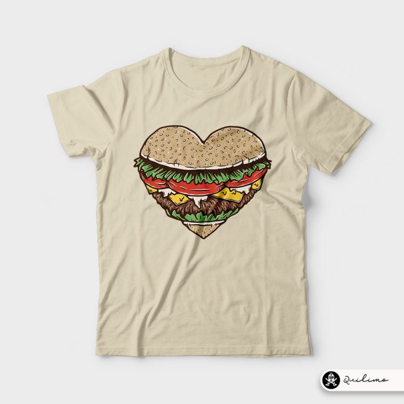 Hamburger Lover t shirt designs for print on demand