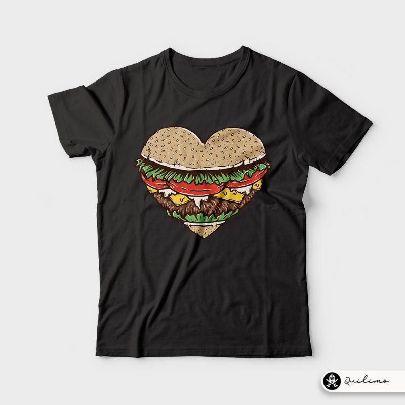 Hamburger Lover t shirt designs for print on demand