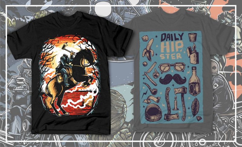 t-shirt vector 100 Tshirt Designs Big Bundle