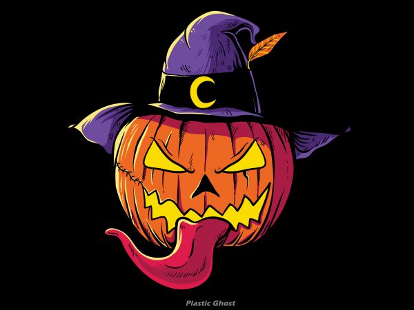 Pumpkin head halloween vector shirt design