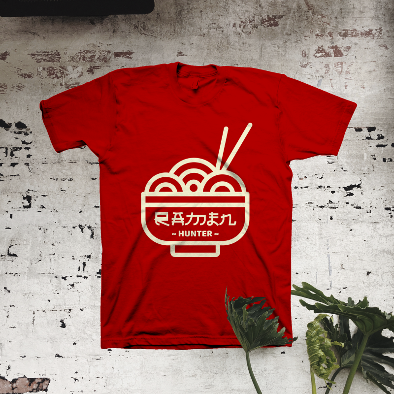 Ramen Hunter tshirt designs for merch by amazon