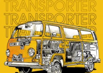 TRANSPORTER print ready t shirt design