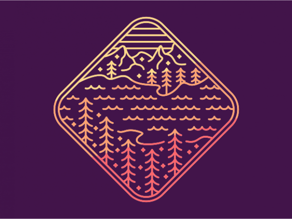 The lost lake t shirt design png