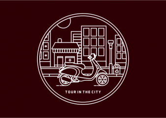 Tour in The City print ready shirt design