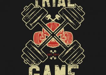 Trial game t-shirt design vector