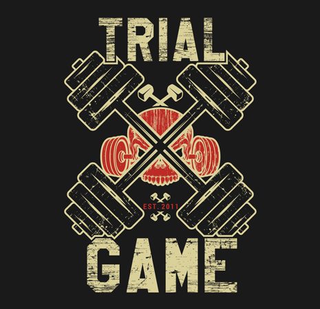 Trial game t-shirt design vector