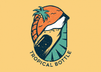 Tropical Bottle t shirt design for purchase