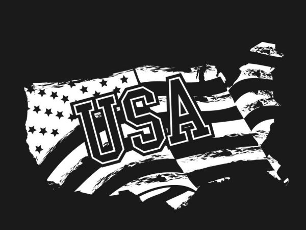 American (usa) flag design t-shirt