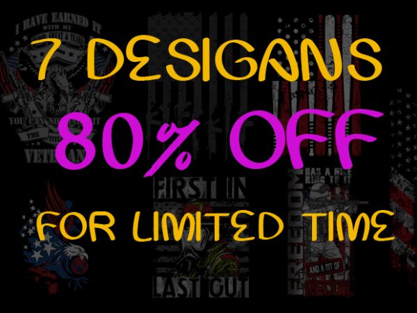 Design bundle 80% off for limited time t shirt vector illustration