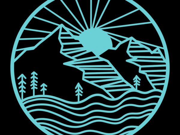 Vector mountain vibes vector tshirt design