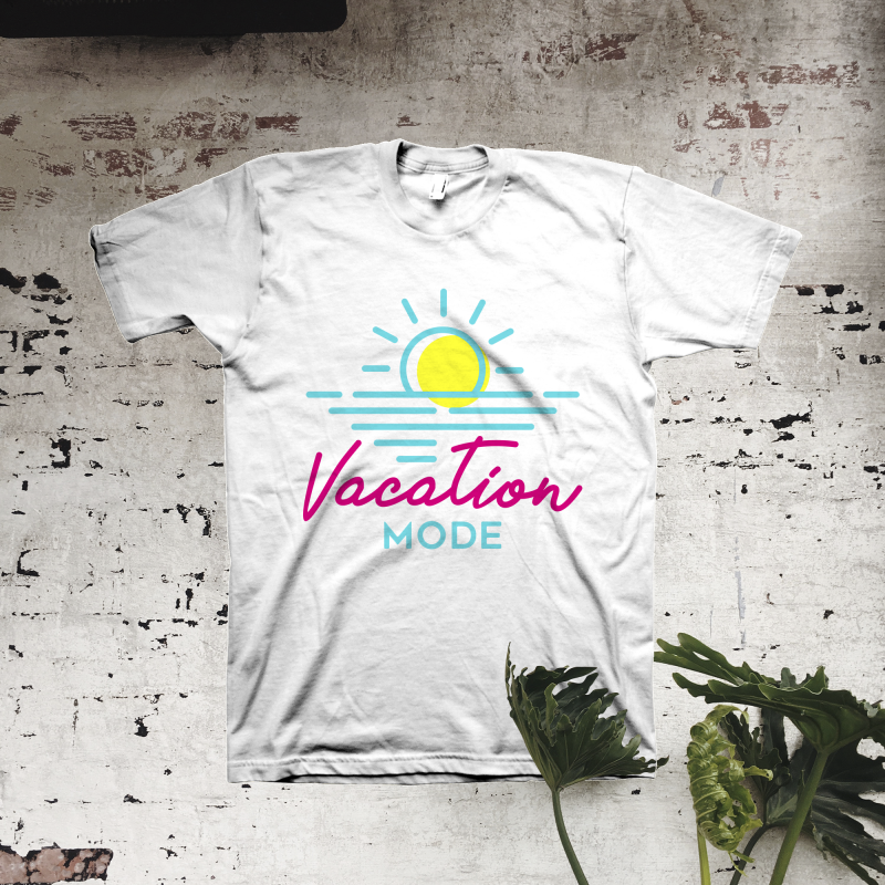 Vacation Mode tshirt designs for merch by amazon