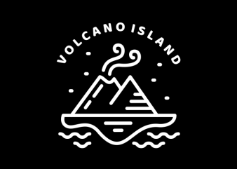 Volcano Island tshirt design for sale