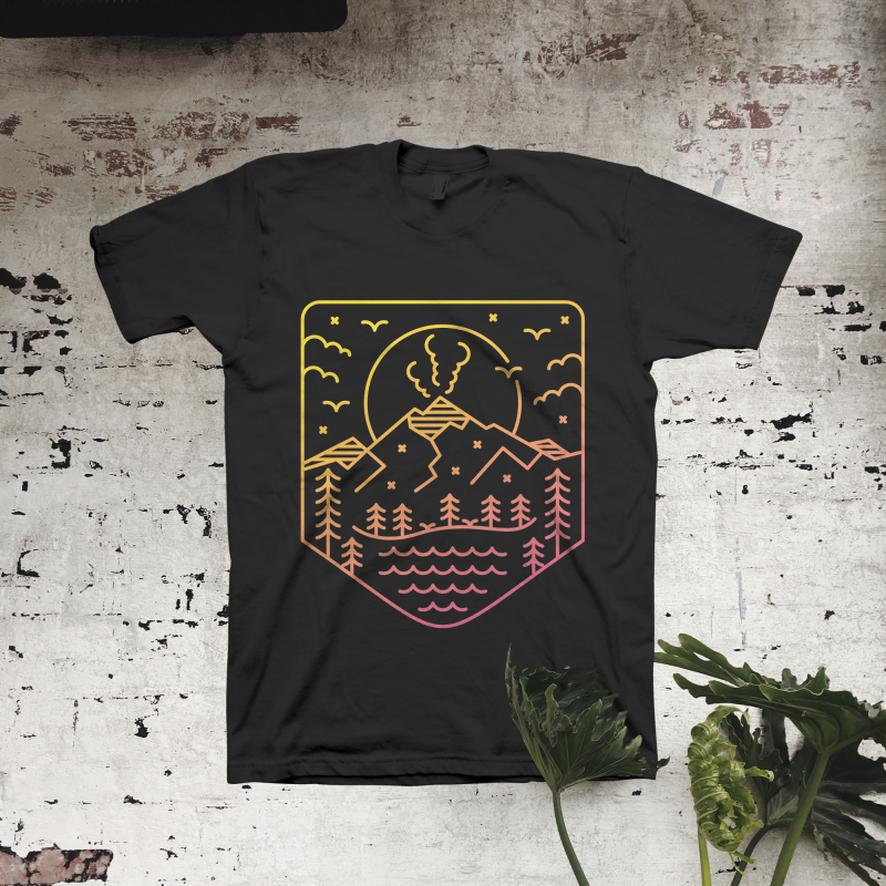 Volcano Lines tshirt-factory.com
