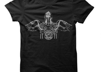 Biker Spartan Vector t-shirt design