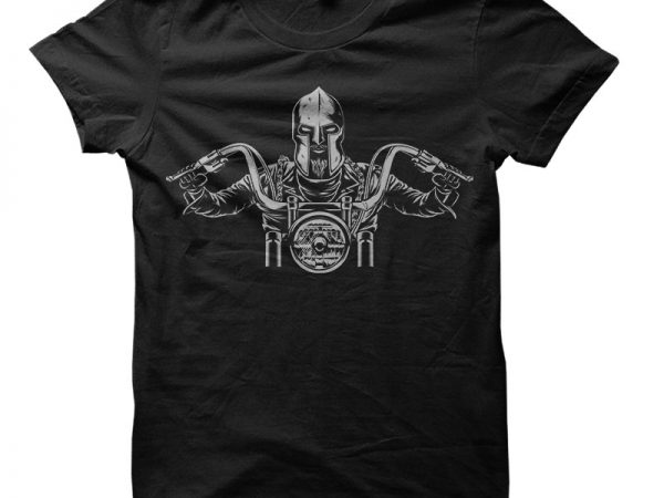 Biker spartan vector t-shirt design