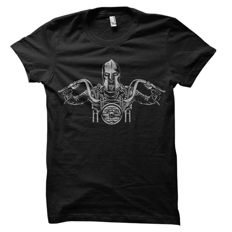 Biker Spartan Vector t-shirt design tshirt factory