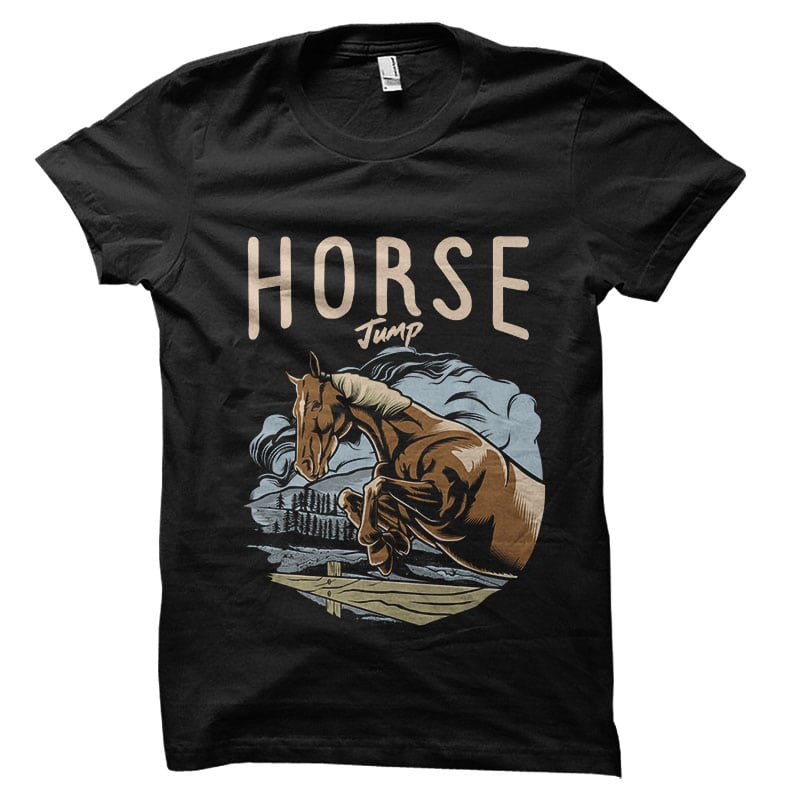 horse jump Vector t-shirt design vector t shirt design