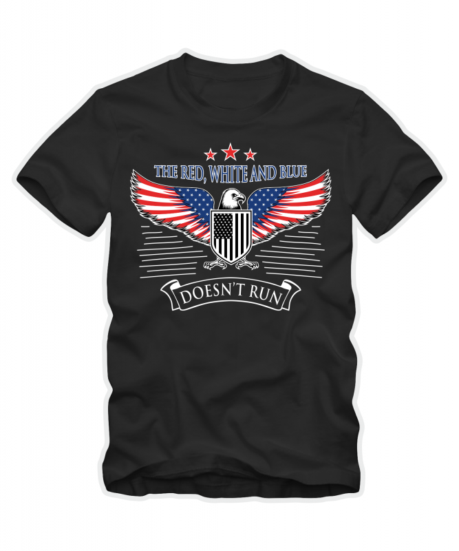 Eagle Patriot t shirt design vector template t-shirt designs for merch by amazon