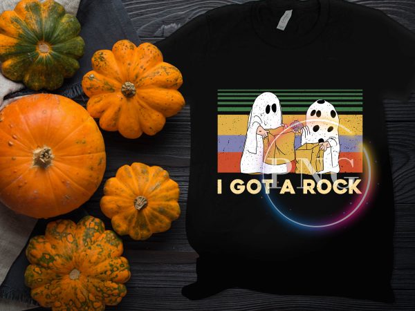 I got a rock vintage halloween costume t shirt design I got a rock vintage halloween costume t shirt design