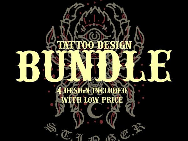Tattoo design bundle by pacoceng tshirt design