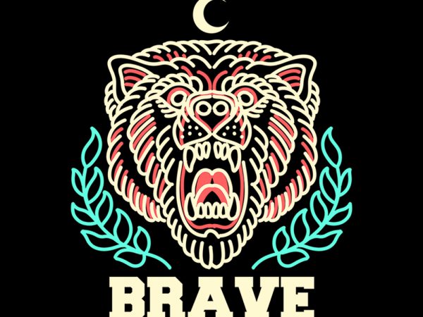 Vector brave vector tshirt design