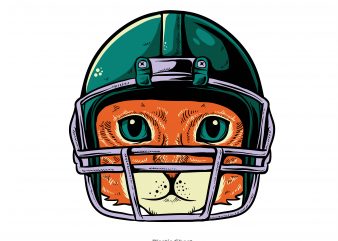 cat american football player buy t shirt design