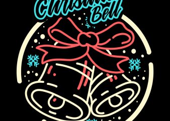 christmas bell tshirt design