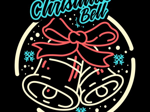 Christmas bell tshirt design